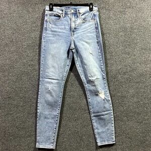 Gap True Skinny Jeans Womens 28/6R Blue Denim Stretch High Rise Modern Slim Fit